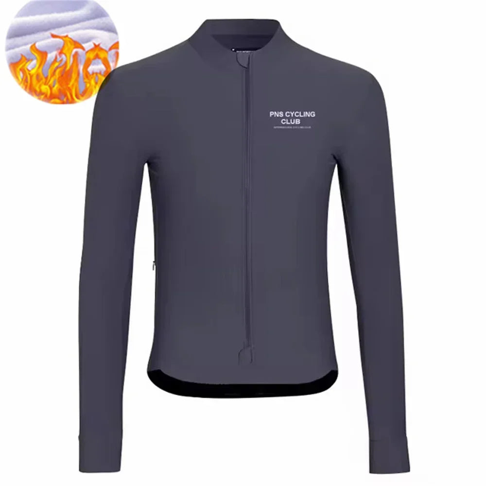 2024 Cycling Jersey Long Sleeve Thermal Fleece Men Winter Warm MTB Road Bike Clothing Windbreaker Jersey Maílllot Ciclismo Hombr