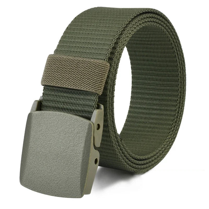 Plus Size 110 120 130 140 150 160 170cm Military Men Belt Women Nylon Canvas Army Outdoor Tactical Waist Belt Plastic Buckle