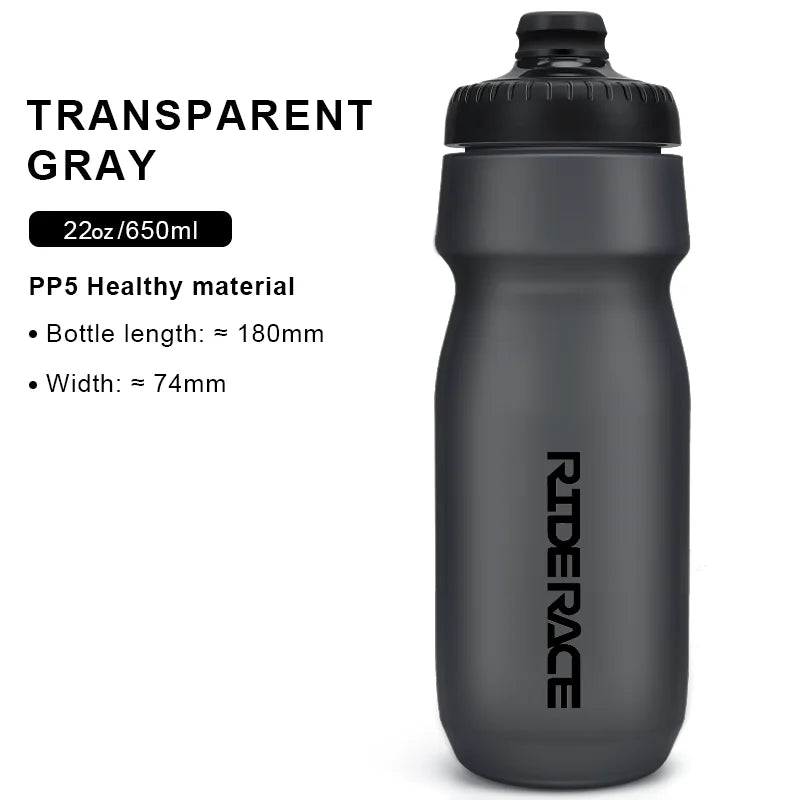 RIDERACE Sports Water Bottle 550ML 650ML PP5 Ultra-Light Outdoor Running Cycling Squeeze Mug Bicycle Kettle Portable Bike Cup