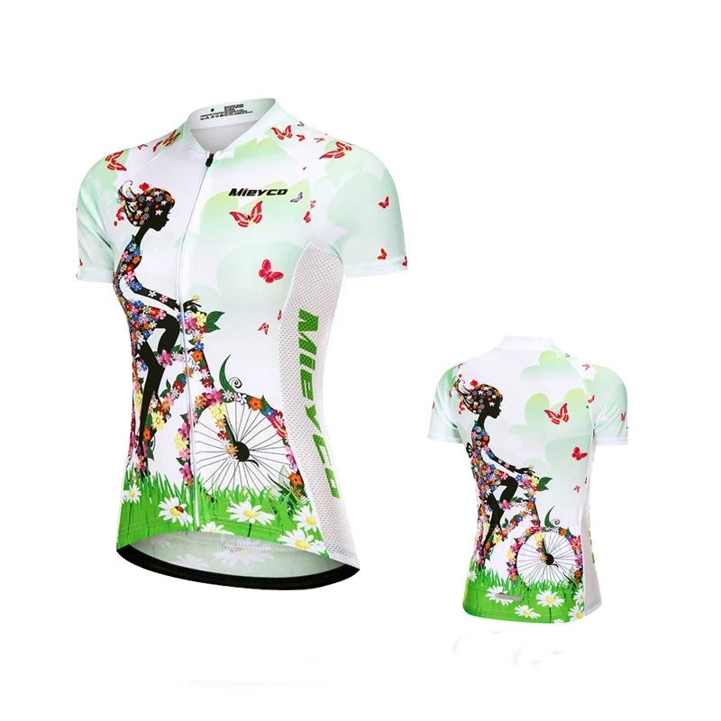 2023 Cycling Jersey Woman Outfits Summer Short Sleeve Clothing Quick Dry Breathable Women&