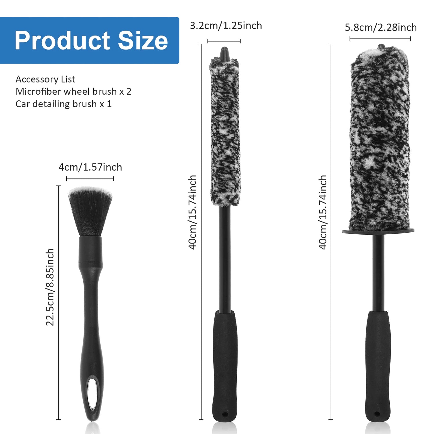 3/1Pcs Car Wash Wheel Brush Kit Flexible Car Detailing Brushes Non-Slip Easy To Cleaning Rims Spokes Wheel Barrel Car Accessorie