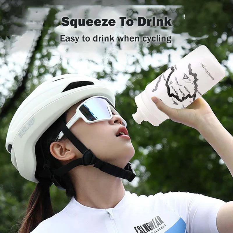 Portable Cycling Water Bottle Ultralight PP5 Food Grade Road Bicycle Bottle Squeeze Soft MTB Bottle Bike Accessories