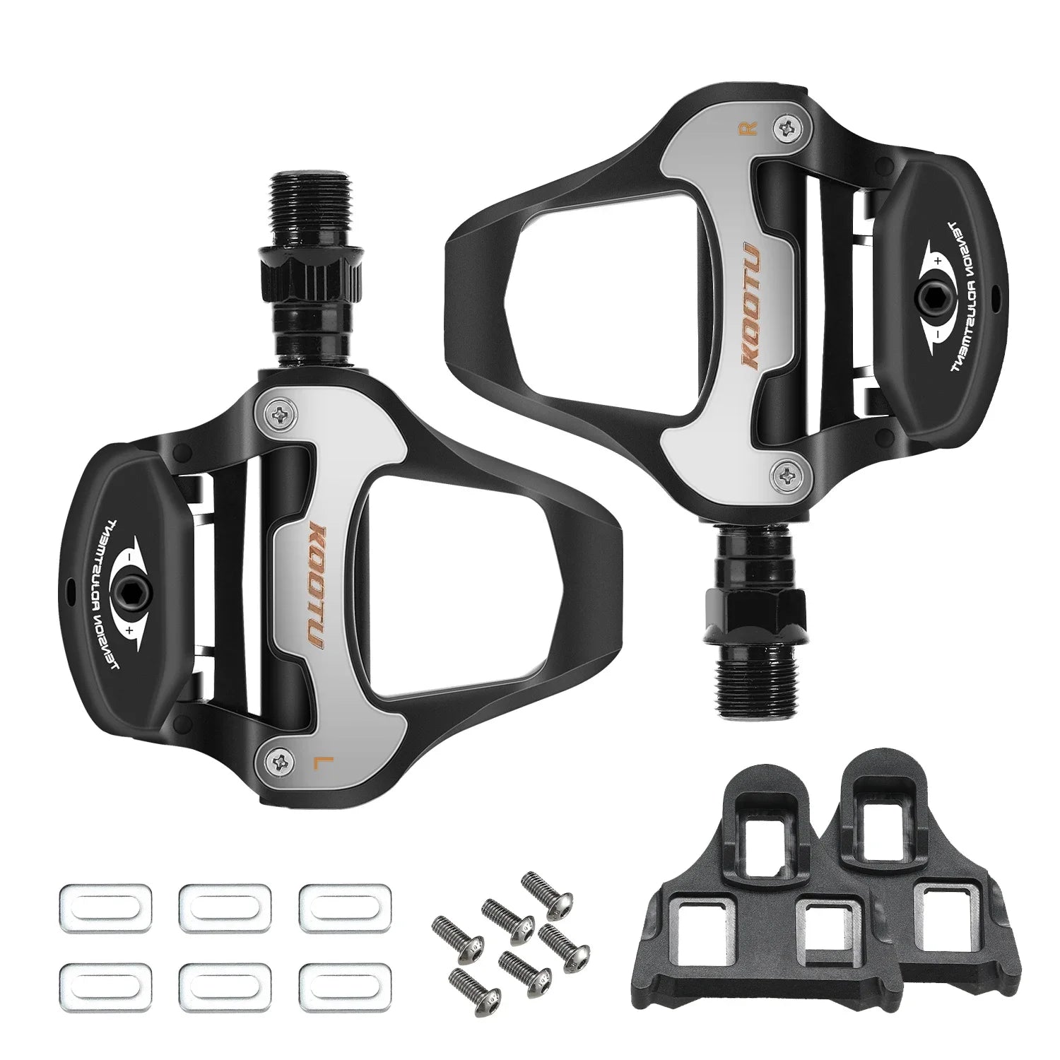 Carbon Pattern Road Bike Pedals Clipless Pedals Bicycle Racing Shoe Pedals For Shimano/KEO System System Clip-On Pedals