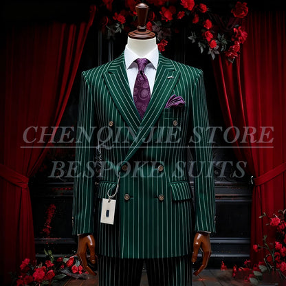 SILIWEYA Double Breasted Business Men&