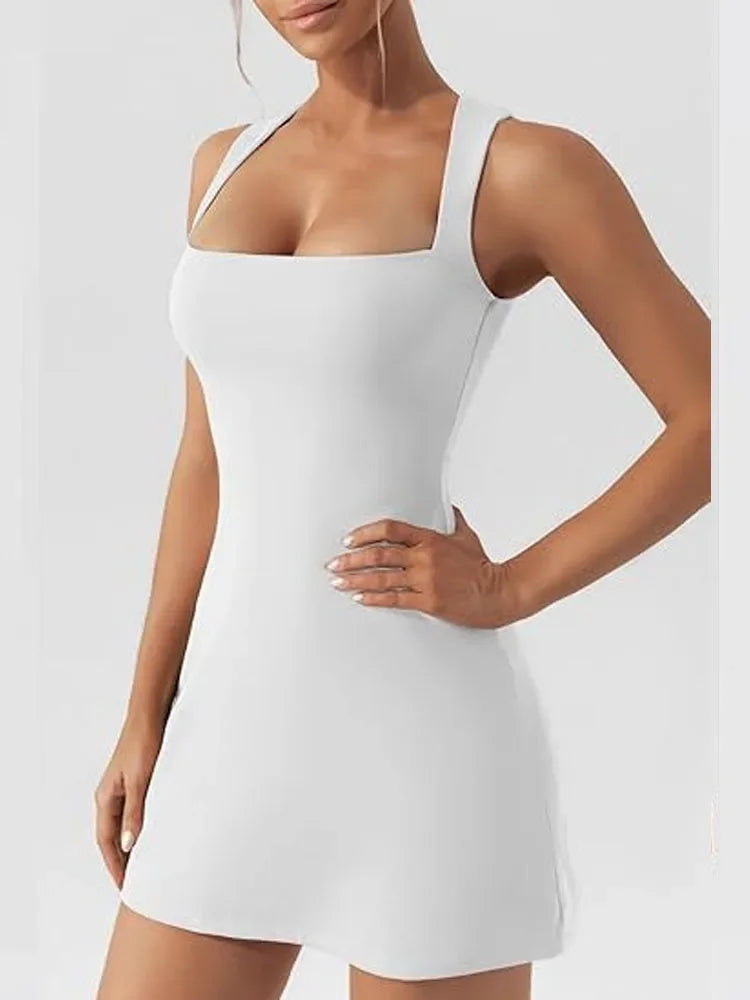 2025 New Fashion Sexy Slim Fit Party Strap Dress Summer Y2k Solid Color Mini Slip Dress Elegant Sleeveless Evening Dresses