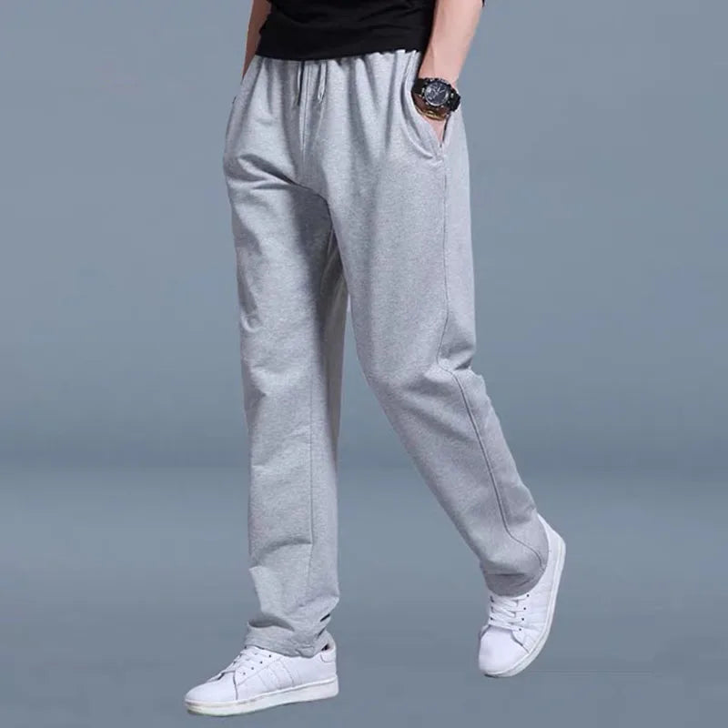 2025 new Straight Spring Autumn Joggers Men Jogging Sweatpants Sportswear Knit Tracksuit Sports Pants Trousers Wide Leg Clothing