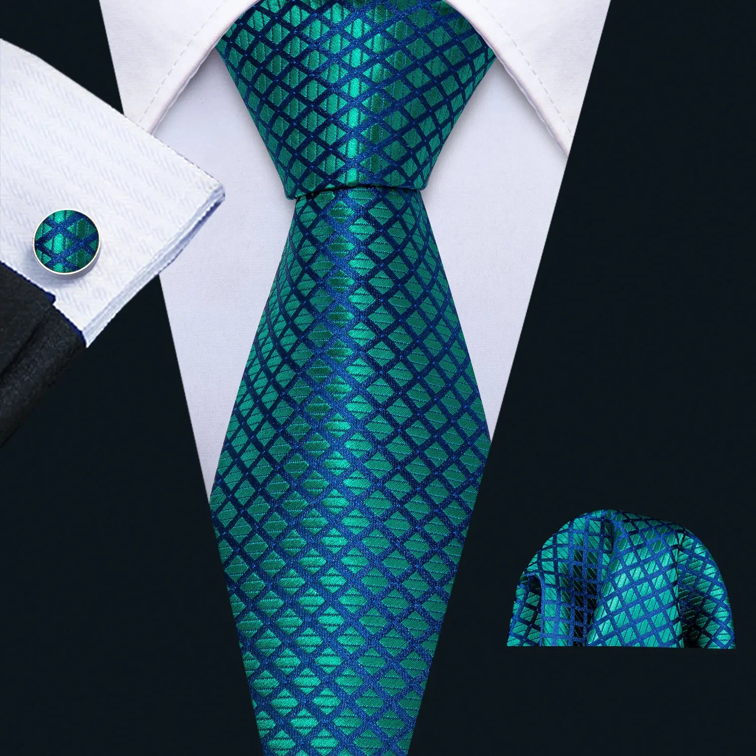 Barry.Wang Jacquard Water Duck Blue Men&