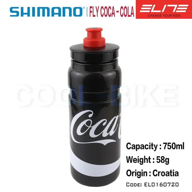 Elite FLY TEAMS COCO-COLA Cycling Water Bottle 550ML 750ML Road Mountain Bike Kettle