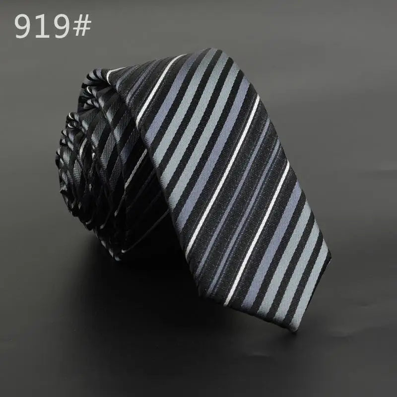 5cm Width Mens Ties New Fashion Plaid Neckties Corbatas Gravata Jacquard Woven Slim Tie Business Wedding Stripe Neck Tie For Men