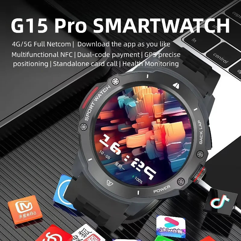 G15 Pro GPS Smart Watch 1.43 AMOLED Display Built-in Compass Barometric Altimeter Flashlight Voice Call Man Woman Smartwatch