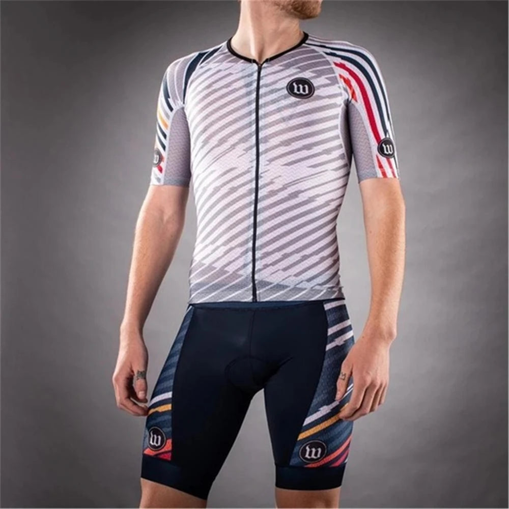 Wattie Ink Cycling Suit Men Bike Jersey Set Classic Road Bicycle Uniform Ciclismo Short Sleeve Mtb Team Racing Bike Clothes Set