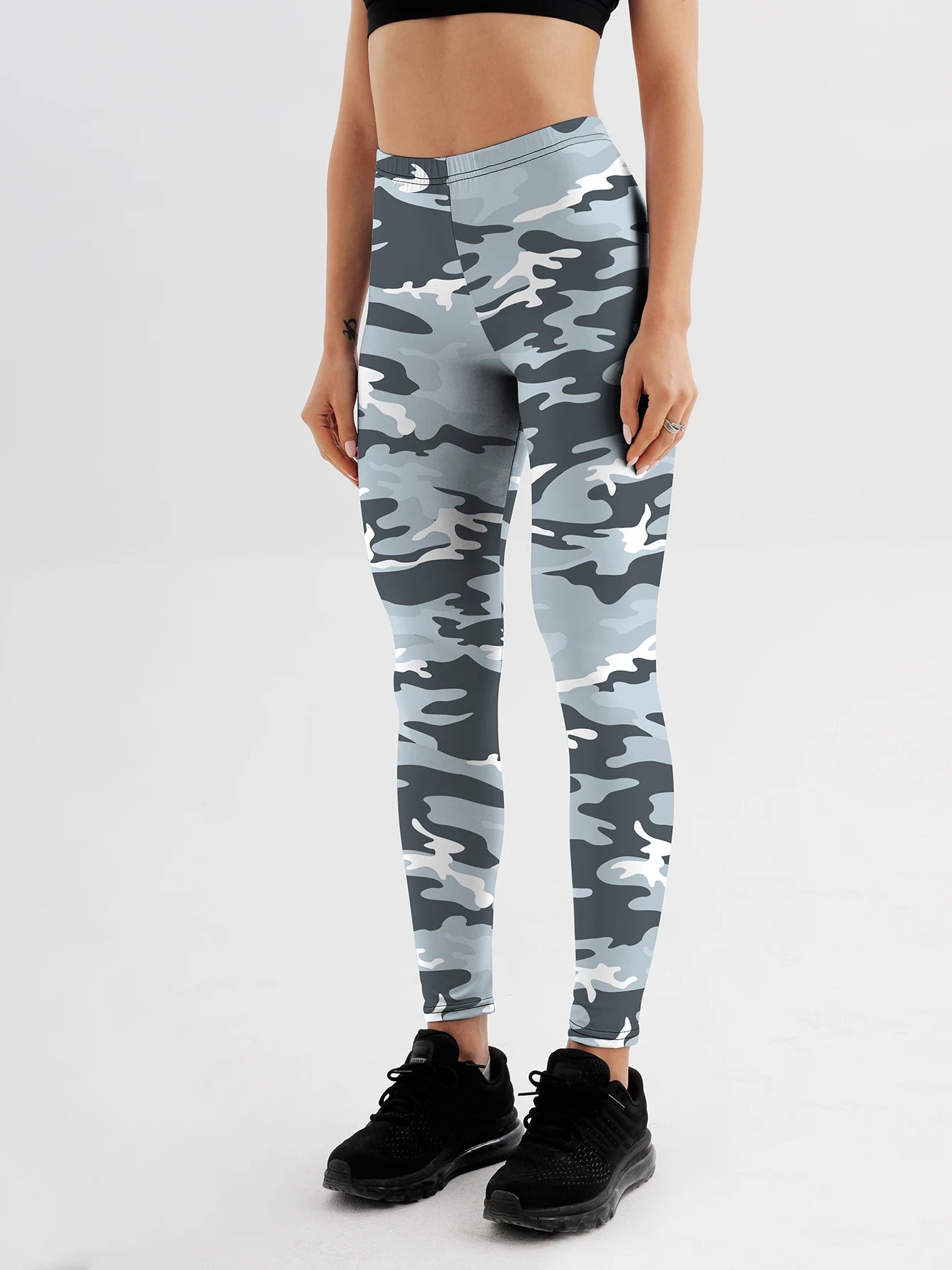Fashion Women camouflage Leggings For Fitness High Waist Gym Legging Push Up Women navy Leggings