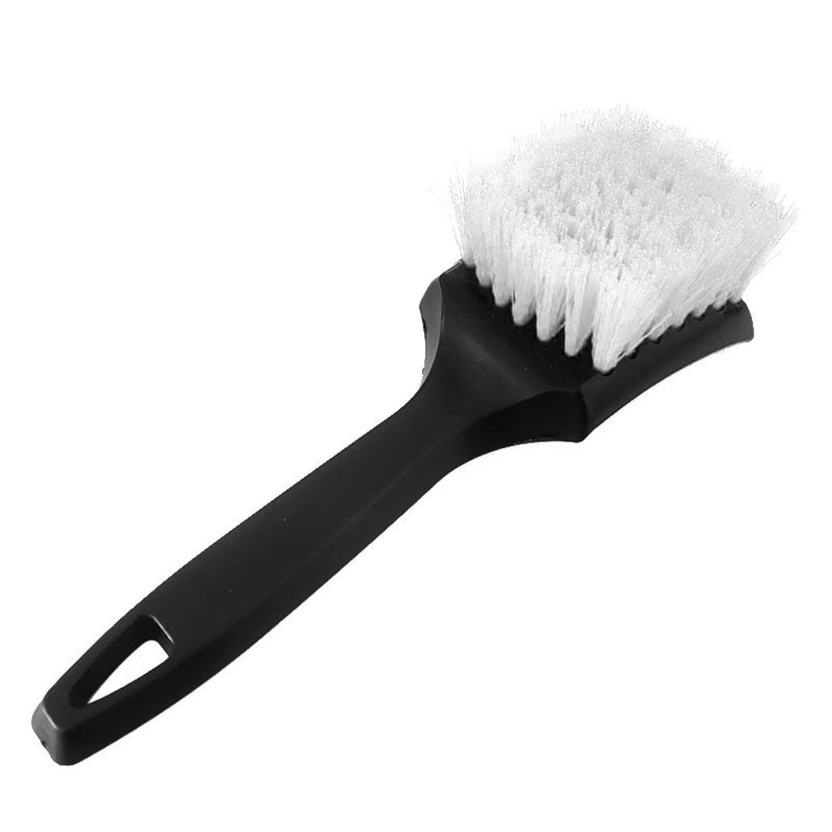 Car Tire Brush Black Bristled Wheel Hub Cleaning Brush Multifunctional Wheel Hub Steel Ring Foot Pad Fabric Cleaning Brush