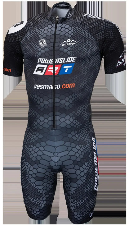 Powerslide Inline Racing Skin Suit 2023 Team Custom Racing Speed Inline Roller Skate Triathlon Sets Ciclismo Schaatsen Jumpsuit