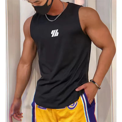 Sport Vest Breathable Men Sleeveless Short Summer Undershirt Windbreaker Tshirt Quick Dry Elastic Mesh Underwear