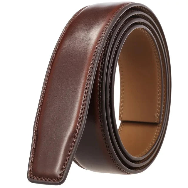 3.0CM 3.1CM Mens Leather Belts Without Buckles High Quality business Belt Man Without Automatic Buckle Head
