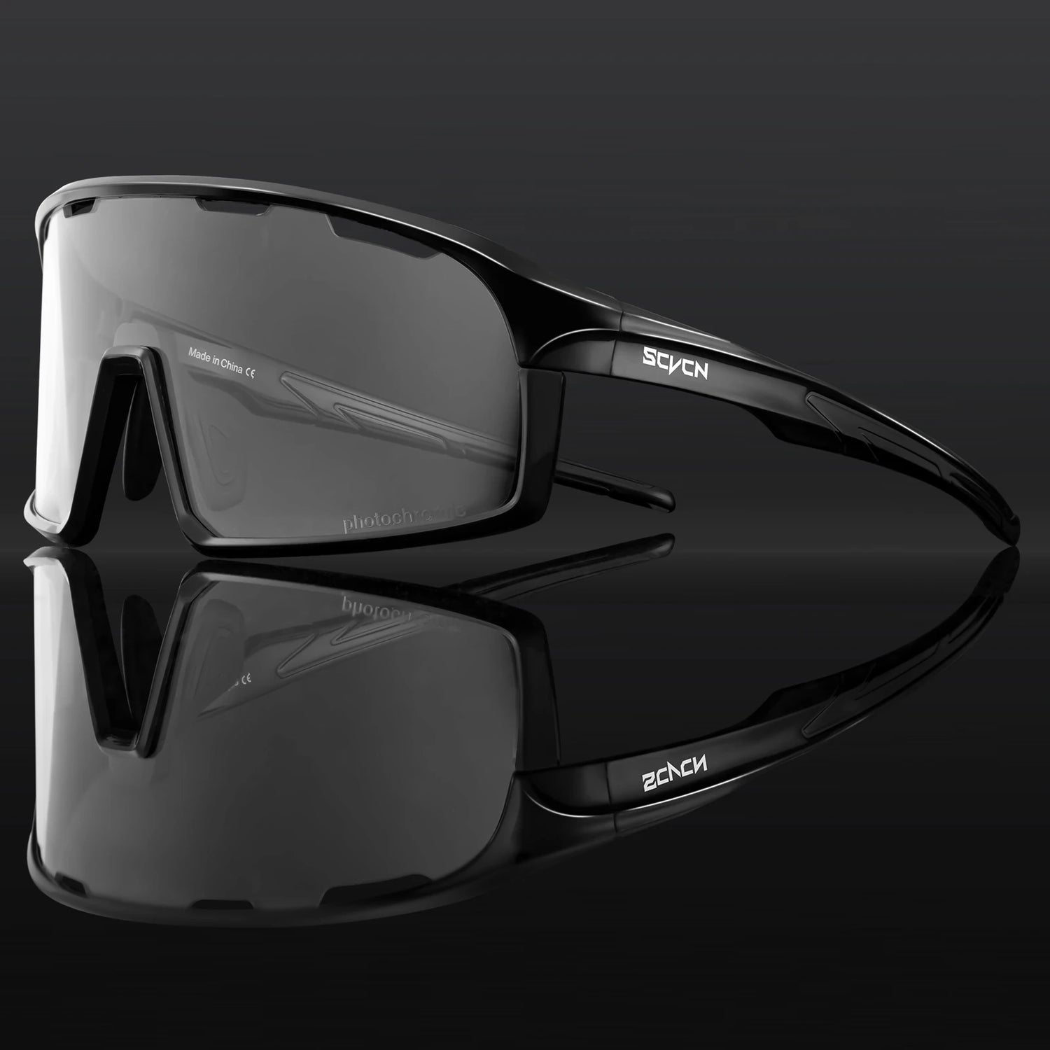 SCVCN Photochromic Cycling Sunglasses Cycling Glasses UV400 Bicycle Eyewear Sports MTB Outdoor Bike Goggles Sunglasses Eyepieces