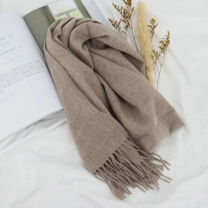 High Quality Solid Color 100% Wool Scarf Men&