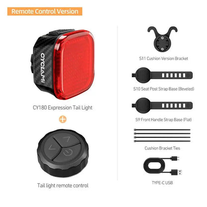 CYCLAMI Team Sync Tail Light Bike Turn Signals Bicycle Rear Light Wireless Remote Control Warning Cycling Expression Taillights