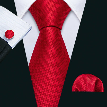 Barry.Wang Jacquard Bright Red Men&
