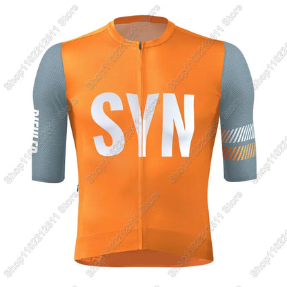 SYN Team 2026 Cycling Jersey Short Sleeve Men Summer Cycling Clothing Road Bike Shirt Bicycle Tops MTB Wear Uniform Maillot