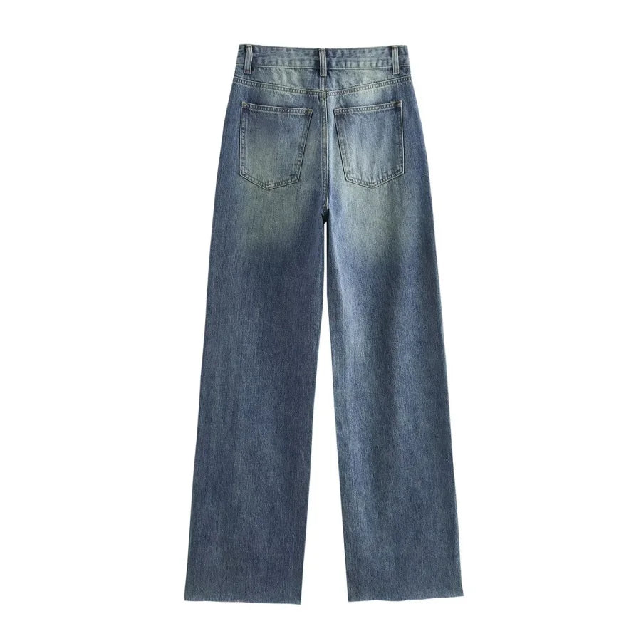ETJ Wide-leg high-waisted jeans  women&