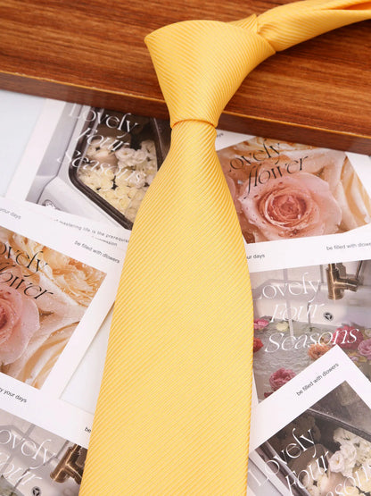 Brand Classic Black Red Solid Stripes 8 cm Polyester Tie For Men Suit Accessories Wedding Gravatas Fit Workplace Birthday Gift