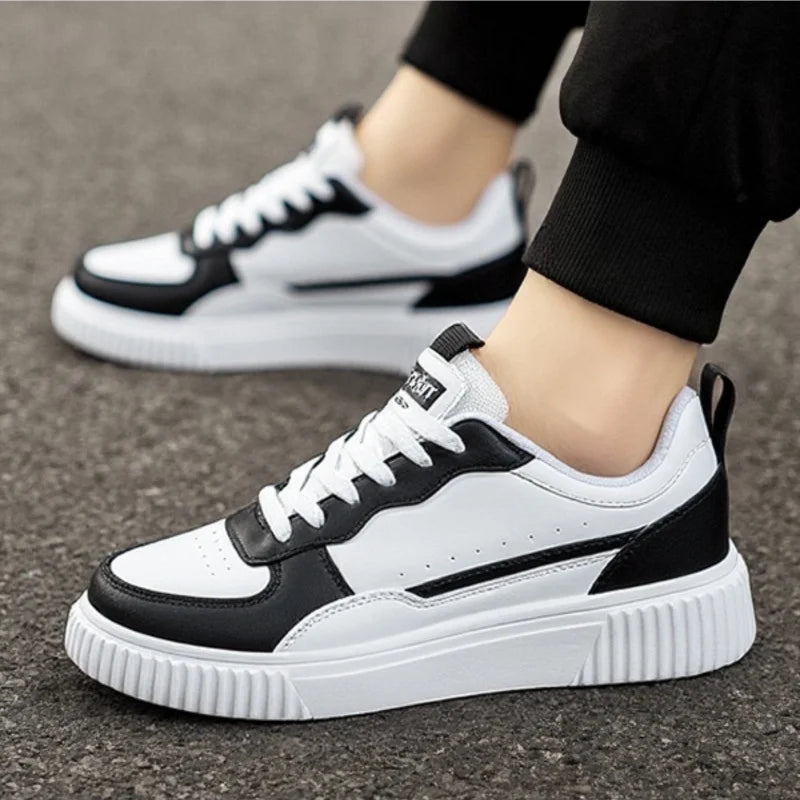 YRZL Mens Sneakers Autumn White Shoes Lightweight Thick Sole Non Slip Skatebaord Shoes Unisex Casual Sports Shoes for Man