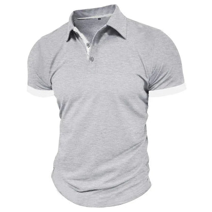 Animal Game Mens Short Sleeve Polo Shirt Solid Color Streetwear Lightweight Lapel T Shirts for Men Summer Sport Business Shirt