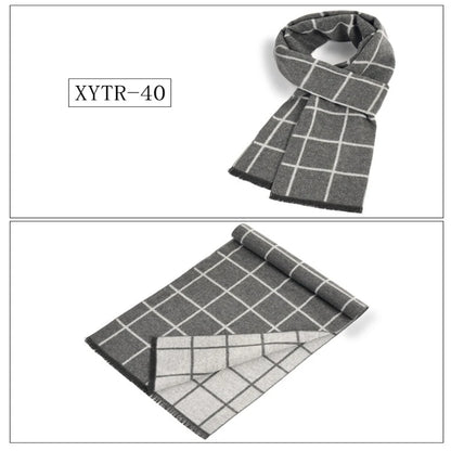 Classic Brand Scarfs for Men Thick Imitation Cashmere Shawl Scarves Winter Warm Business Muffler Scarves Long Wrap