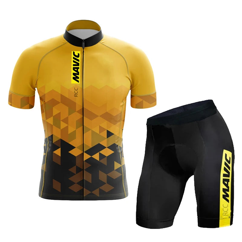 RCC MAVIC Pro Team Cycling Jersey Set Cycling Clothing Summer Road Bike Shirts Suit Bicycle Bib Shorts MTB Ropa Ciclismo Maillot