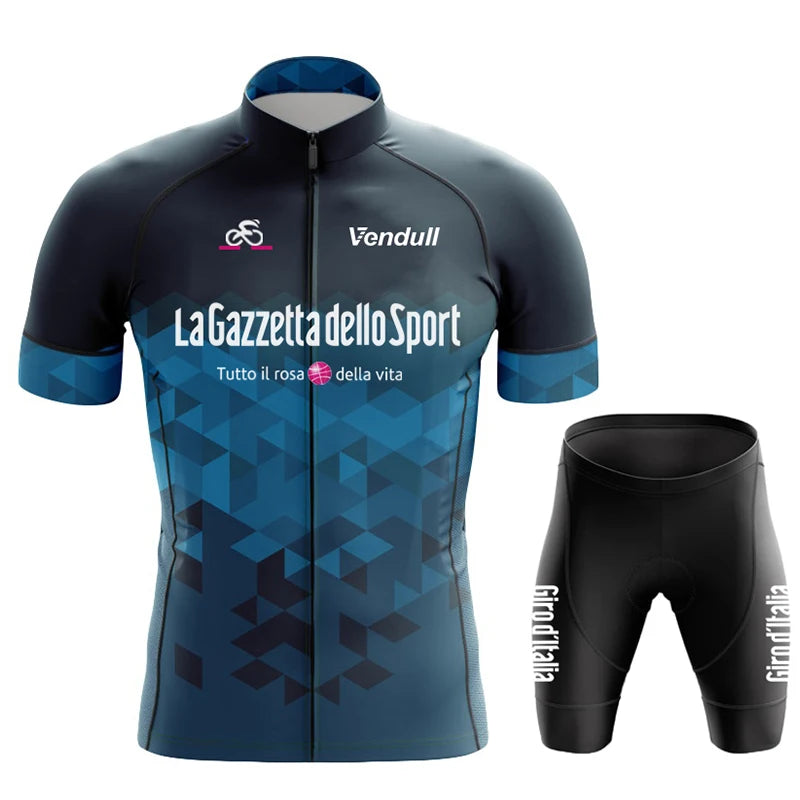 Tour De Italy Cycling Jersey Set for Men, Short Sleeve, Breathable, MTB Bike Clothing, Uniform Suit, Summer, 2024