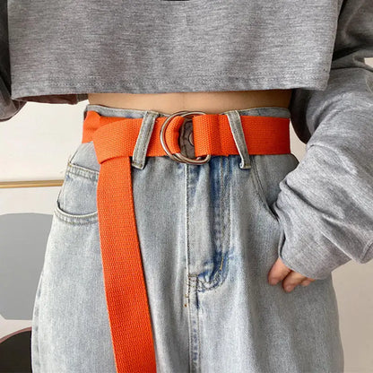 Belt for Men Women Universal Double Buckle Multifunctional Belts Unisex Fashion No Punching Waistband Jeans Decoration
