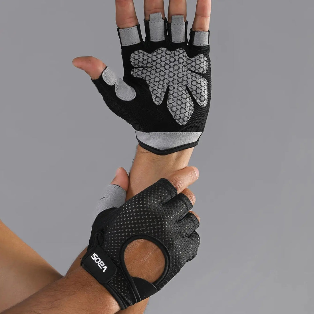 VBOSI Half-Finger Fitness Sports Gloves – Breathable, Non-Slip, Padded Palm for Weightlifting, Cycling &amp; Driving for Women Men