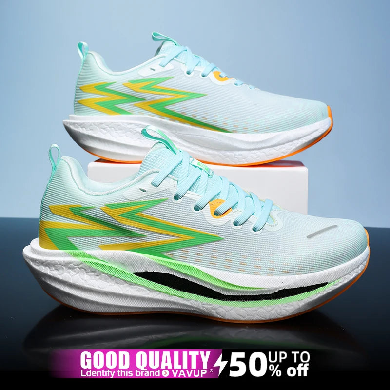 Men Running Shoes Carbon Board Speciality Marathon Sports Breathable Lightweight Women&