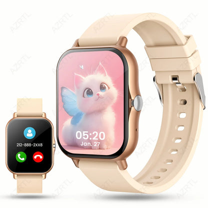 Stylish Fullscreen Touch Smartwatch Suita NotificationsCustomizable Watch FacesWith AnSmartphonesPerfect As A Holiday Gift