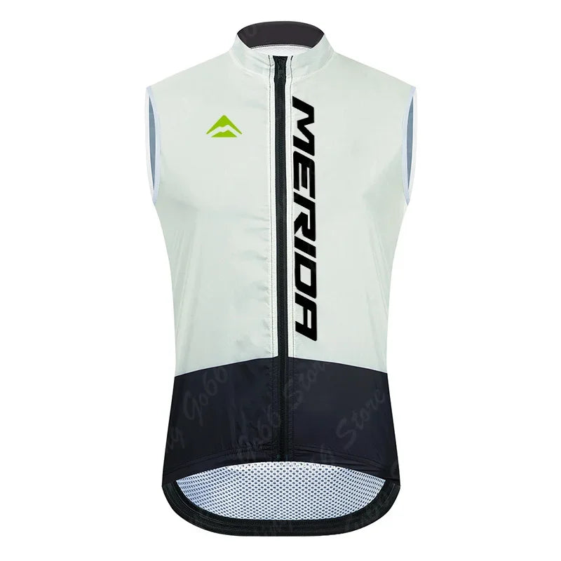 Merida Men Sleeveless Cycling Vest Mesh Ciclismo Lets Undershirt Jersey Windproof Cycling Clothing Gilet Motorcycle Vest