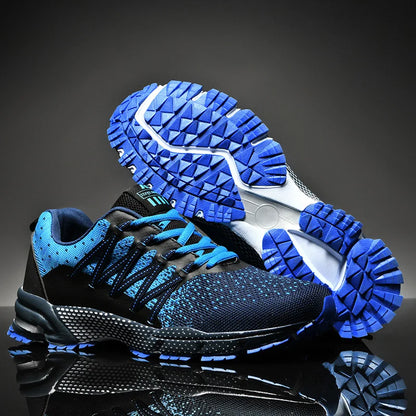 2025 Thick Soled Sports Shoes Youth Mesh Breathable Running Shoes Trend Spring Summer Korean Large Black and White Shoes walk