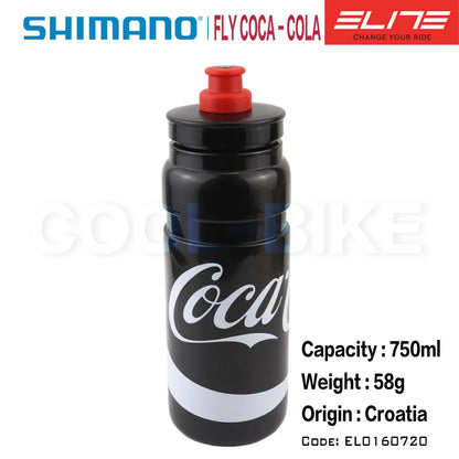 Elite FLY TEAMS COCO-COLA Cycling Water Bottle 550ML 750ML Road Mountain Bike Kettle