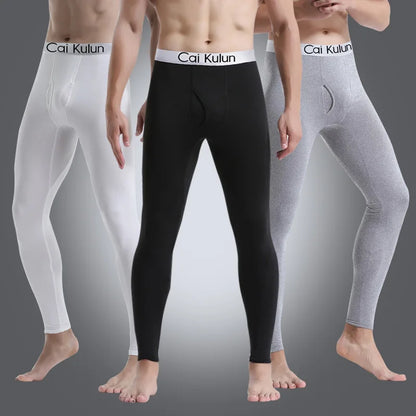 2025 New Thermal Underwear Men Winter Clothes Fleece Keep Warm Leggings Soft Underpants Also Can Sleepwear