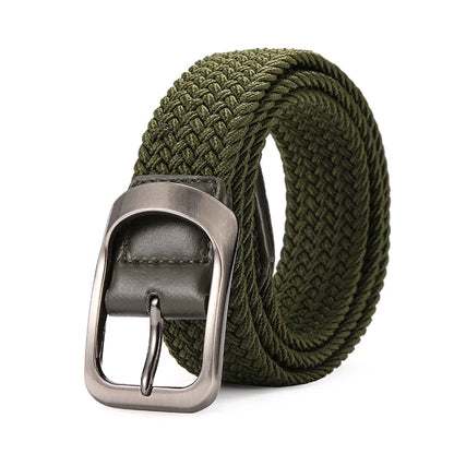 Elastic Stretch Woven Braided Canvas Belt Golf Belt for Women Men Pants Jeans