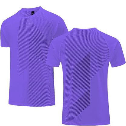 Simple Fashion Solid Color Sports T Shirts Summer Casual Breathable 3D Printed Fitness T-shirts Loose Quick Dry Men Women Tees