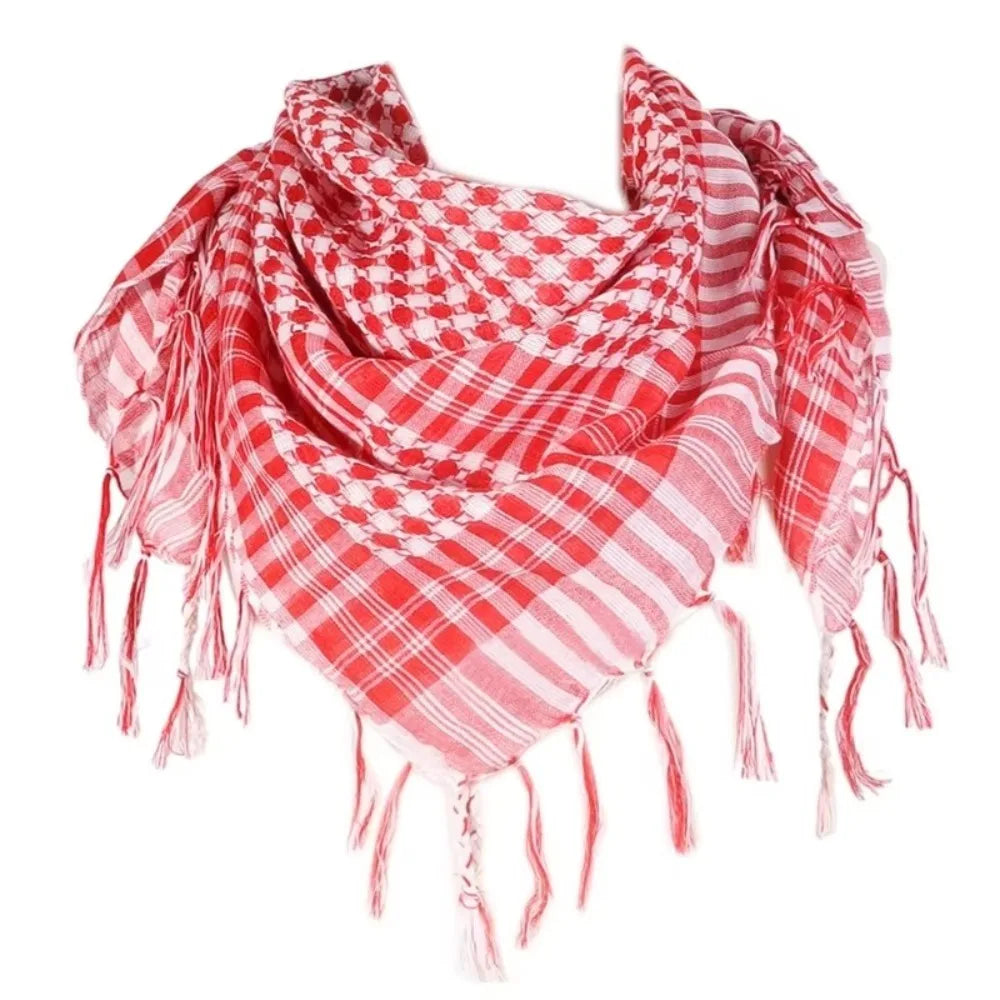 Arabic Scarf Large Arab Shemagh Headscarf with Tassel Costume Desert Scarf Head Neck Scarf for Men Women new Scarf &amp;Wrap