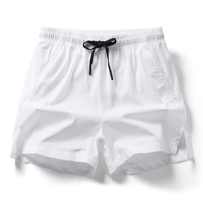 1pcs Summer Men Ice Silk Shorts Quick Drying Running Gym Pants Homme Surf Ventilate Drawstring Casual Outdoor Sport Couple Short