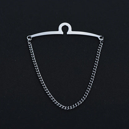 ICEYY Copper Tie Clip Tie Chain Hanger Tie Pins Men&