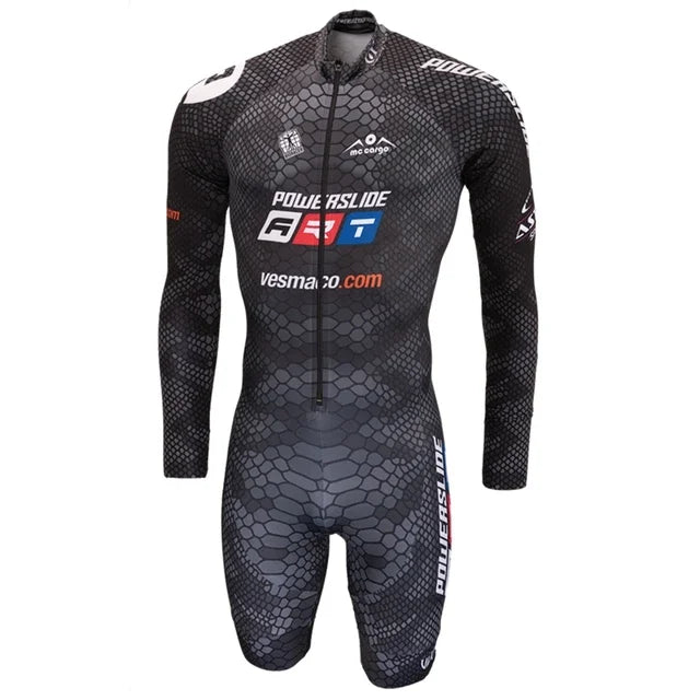 Powerslide Inline Racing Skin Suit 2023 Team Custom Racing Speed Inline Roller Skate Triathlon Sets Ciclismo Schaatsen Jumpsuit