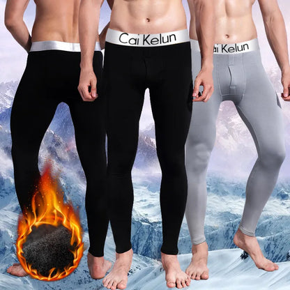 2025 New Thermal Underwear Men Winter Clothes Fleece Keep Warm Leggings Soft Underpants Also Can Sleepwear