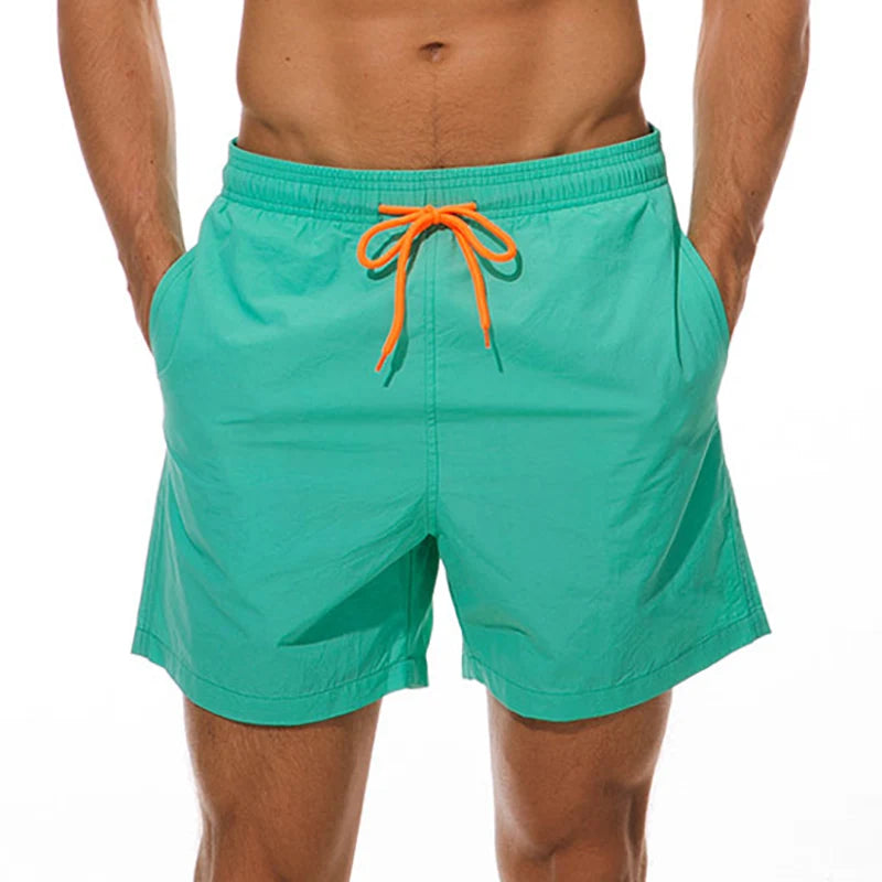 Man Swimwear Swim Shorts Trunks Summer Casual Beach Shorts Swimming Pants Swimsuits Mens Running Sports Surffing Shorts