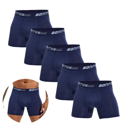 5pcs Pack 2025 Men Panties Polyester Underwear Male Brand Boxer And Underpants For Homme Lot Luxury Set Sexy Shorts Gift Slip