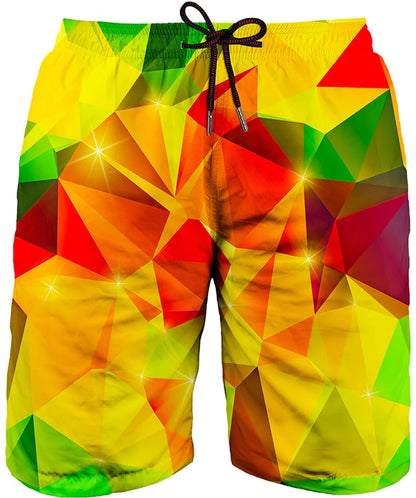 Summer Painting Art 3D Printing Mens Swimwear Swim Shorts Trunks Beach Board Shorts Swimming Pants Swimsuits Running Sports Mens
